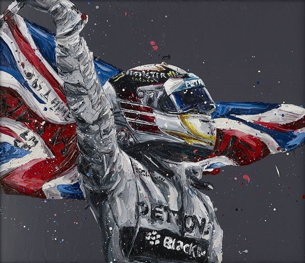 Lewis Hamilton - Union Jack (Canvas) 