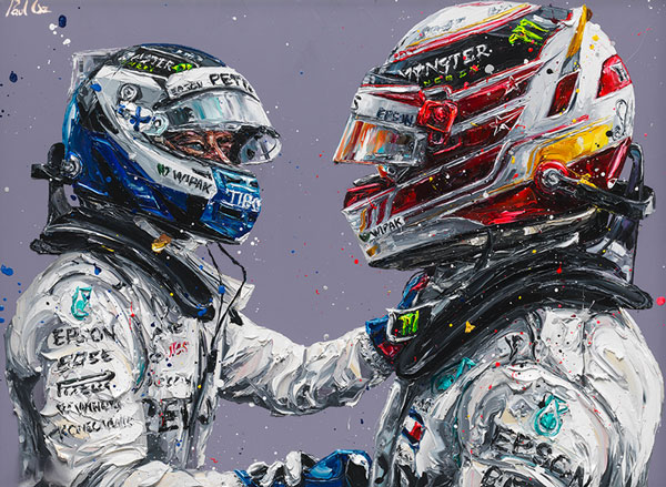 Teammates - Hamilton & Bottas (Canvas) 