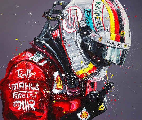 Vettel Silverstone 18 - Sebastian Vettel (Canvas) 